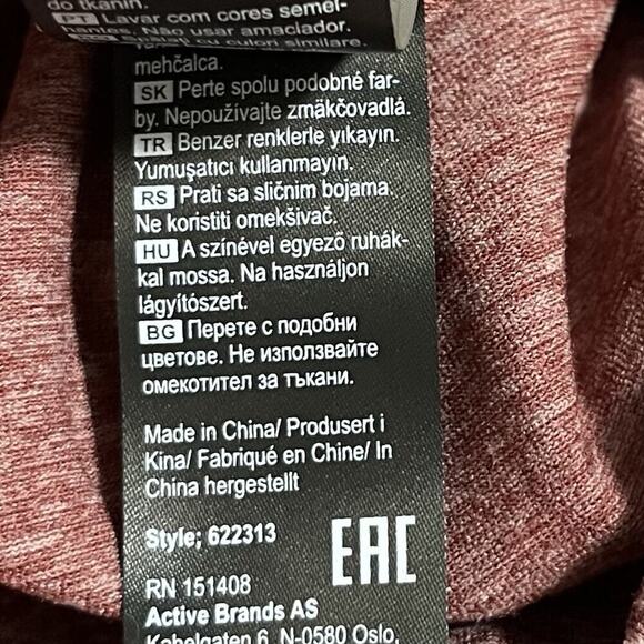 Kari Traa Baselayer Top Womens L/XL Red Long Sleeve Mock Neck Ski Hiking - Picture 6 of 8